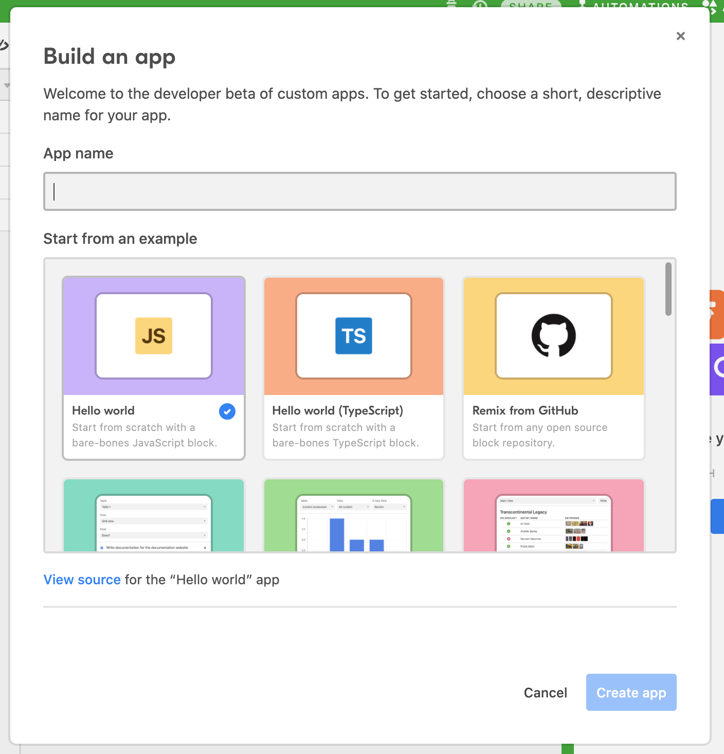 airtable export blocks